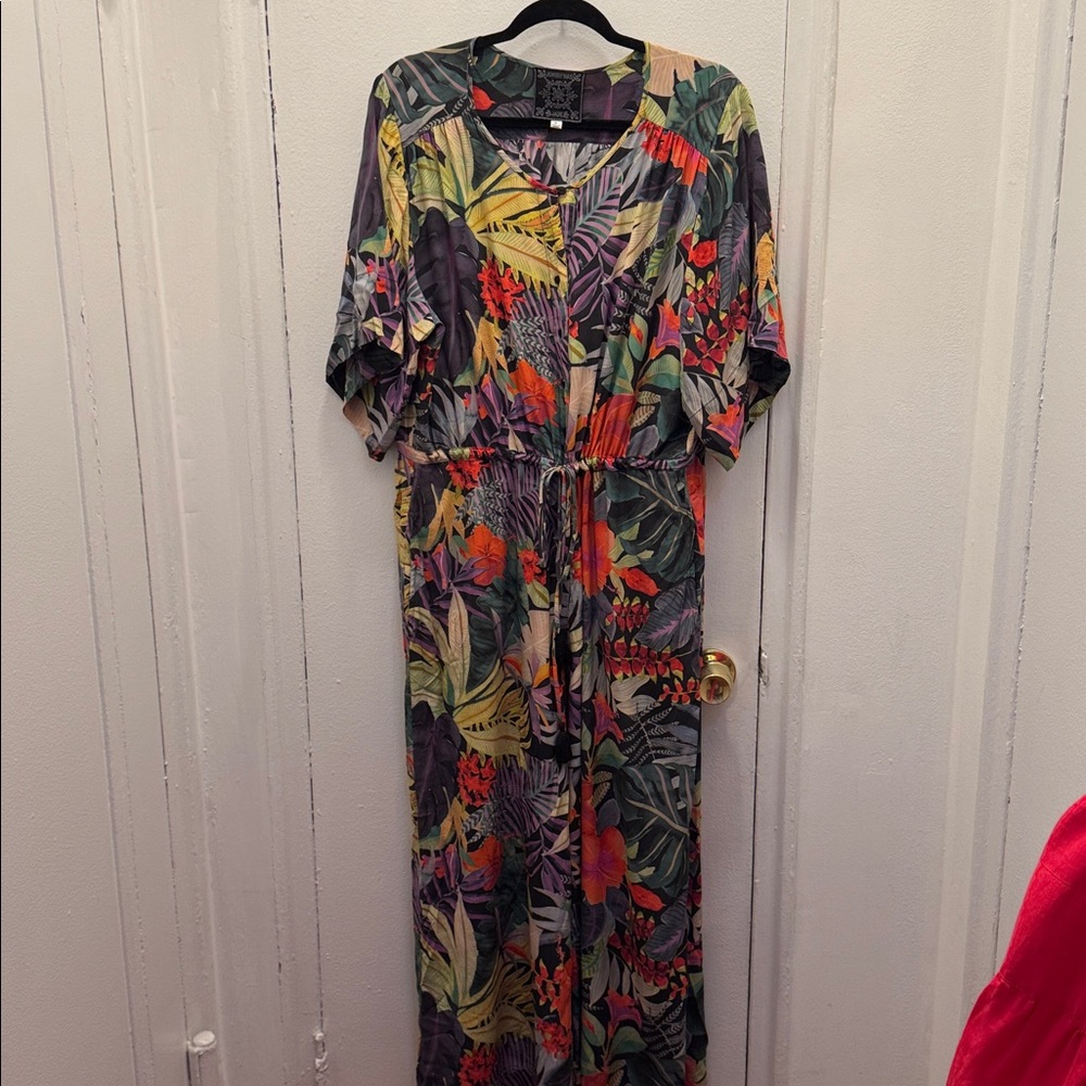 Johnny Was Multicolor Floral Jumpsuit